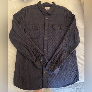 Cole Haan Pinch Marine Classic Men’s Navy Quilted Button Down Shirt - Size XL